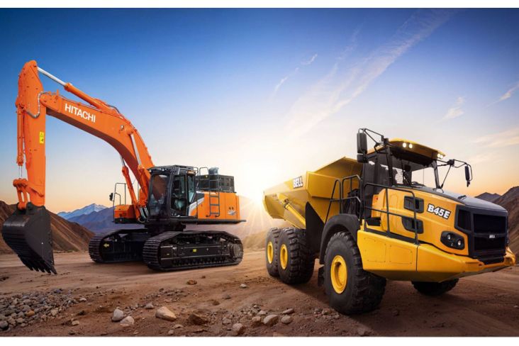 Ditanami Sejumlah Peralatan Canggih, Hal ini Kombinasi ZX490LC-7G kemudian Bell B45E dari Hexindo