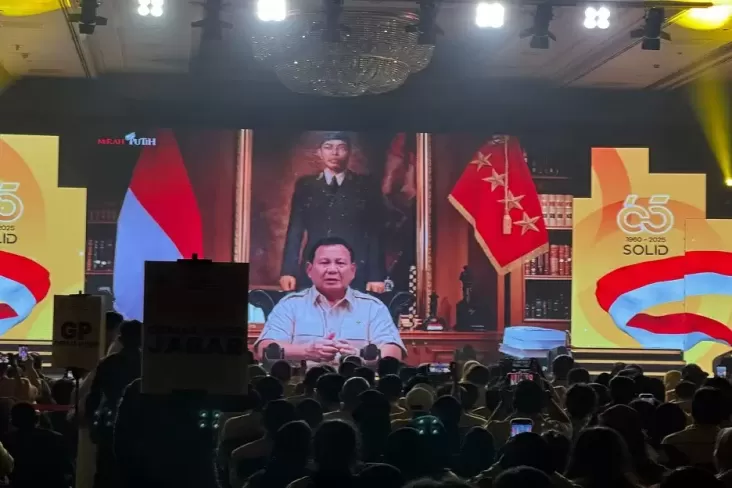HUT ke-65 MKGR, Prabowo Minta Kawal dan juga Jaga eksekutif