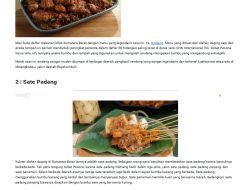 Wajib Coba! 10 Makanan Khas Sumatera Paling Terkenal