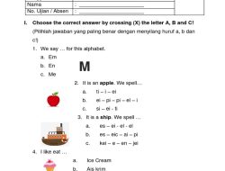 30 Soal PAS Bahasa Inggris Kelas 1 2025, Kunci Jawaban Semester 1