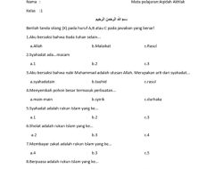 50 Soal Akidah Akhlak Kelas 7 Semester 1 2025 yang Sering Muncul di UAS PAS