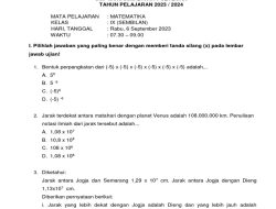 50 Soal Matematika USBN Kelas 9 SMP MTs 2026 Lengkap Kunci Jawaban