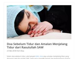 Kumpulan doa dan amalan untuk tidur, bangun, dan hindari gangguan jin sesuai hadis