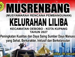 Lembaga Liliba Minta Pemkot Kupang Tingkatkan Dana Pembangunan Kelurahan
