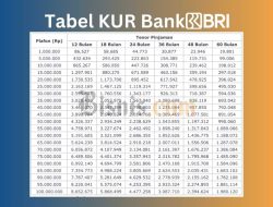 Tabel Angsuran KUR BRI Maret 2026 Terkini, Syarat & Cara Pengajuan