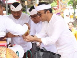 Tawur Agung Kasanga di Catur Muka Dihadiri 6 Sulinggih Desa Adat Yangbatu dalam Lomba Malam Ngerupuk