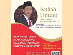 Wakil Ketua Komisi Yudisial Beri Kuliah Umum di FH Unkhair, Soroti Peran Hakim Non-Karier