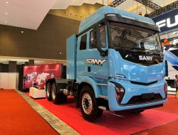 Lima Menit, Truk Listrik SANY Beroperasi dengan Sistem Swap Baterai